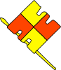 Red Yellow Flag Clip Art
