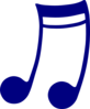 Blue Music Note Clip Art