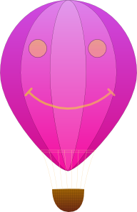 Happy Hot Air Balloon Cartoon Clip Art