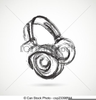 Easy Headphones Sketches Image