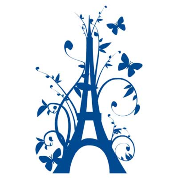 Sticker Geant Tour Eiffel Fleurie | Free Images at  - vector clip  art online, royalty free & public domain