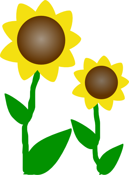 This is a sticker made from one of my cartoon sunflower clipart designs at