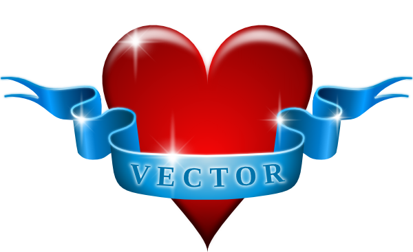 Heart And Ribbon clip art