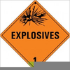 Explosives Placard Clipart Image