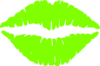 Green Lips Clip Art