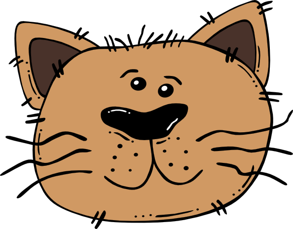 Clip Art Monkey Face. Cartoon Cat Face clip art