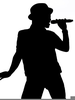 Pop Singer Silhouette Image