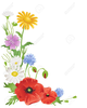 Cartoon Daisies Clipart Image