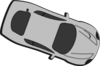 Gray Car - Top View - 340 Clip Art
