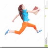 Student Running Clipart Image