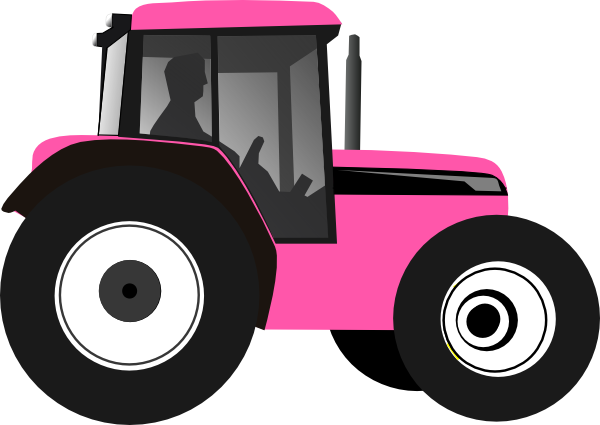 Tractor-pink Clip Art at Clker.com - vector clip art online, royalty