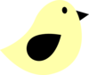 Black & Baby Yellow Birdie Clip Art