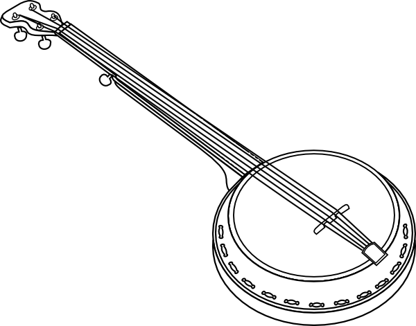 music instruments clipart black and white - photo #47