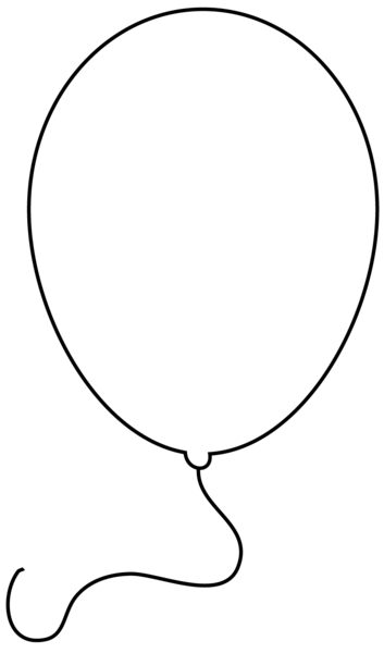 clipart balloon black and white - photo #7