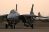 An F-14 Tomcat Assigned To The  Black Knights  Of Fighter Squadron One Five Four (vf-154) Departs Naval Air Facility Atsugi, Japan. Image