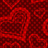 Red Seamless Rose Heart Pattern Image