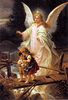 Angel Guarding Child Clipart Image