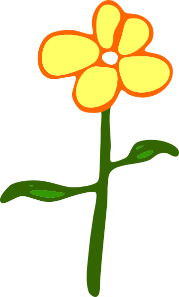 Yellow Cartoon Flower Clip Art At Clker Com Vector Clip Art Online Royalty Free Public Domain