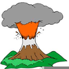 Animated Volcano Clipart Image