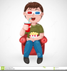 Watching Movie Clipart Image