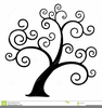Black And White Willow Tree Clipart Image