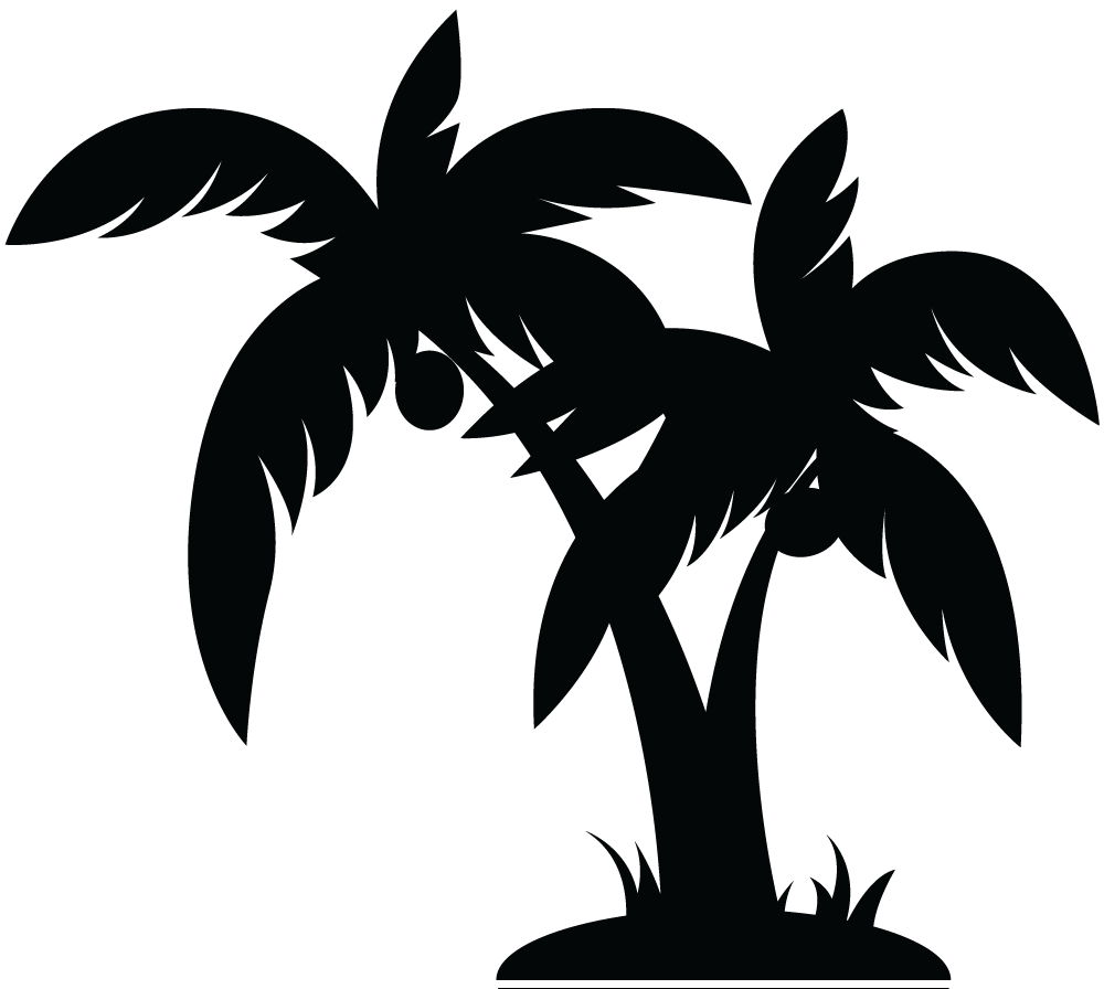 free black and white palm tree clip art - photo #7