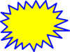 Yellow Explosion Blank Pow Clip Art