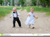 Boy And Girl Running Clipart Image