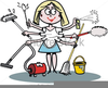 Overworked Housewife Clipart Image