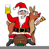 Drunk Santa Clipart Image