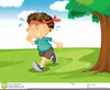 Little Boy Running Clipart Image