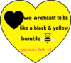 Black And Yellow Heart Clip Art