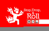 Stop Drop Roll Clipart Image