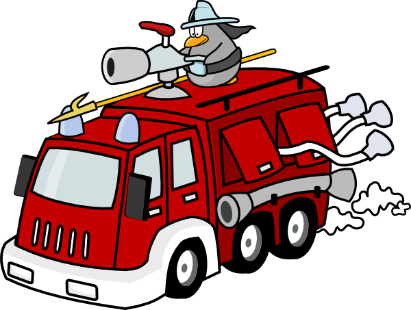 clip art cartoon fire engine - photo #2