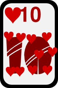 Ten Of Hearts Clip Art