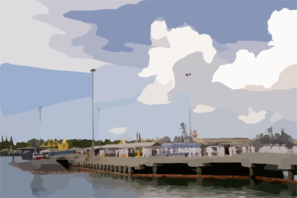 Visitors And The Crew Of Uss Los Angeles (ssn 688) Depart The Change Of Command Ceremony  In Pearl Harbor, Hawaii. Clip Art