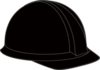 Black Hard Hat Clip Art