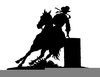 Barrel Racing Vector Clipart Image