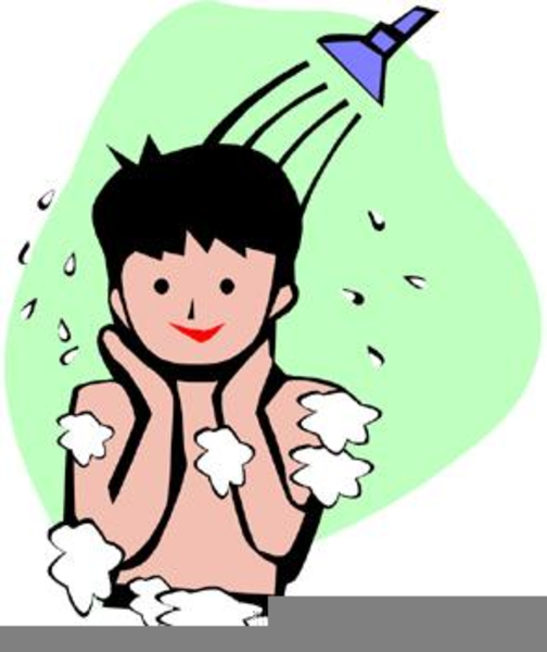to take a shower clipart