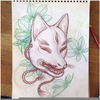 Kitsune Tattoo Flash Image