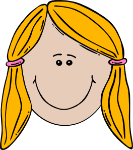 Smiling Girl Face Clip Art