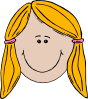 Smiling Girl Face Clip Art