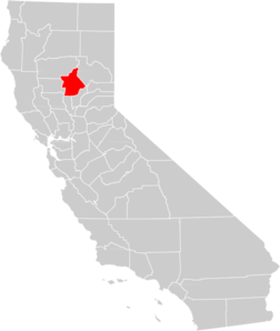 California County Map Butte County Highlighted Clip Art