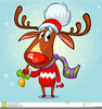 Free Cartoon Reindeer Clipart Image