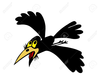 Flying Raven Clipart Image