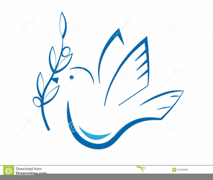 Dove With Olive Branch Clipart Image