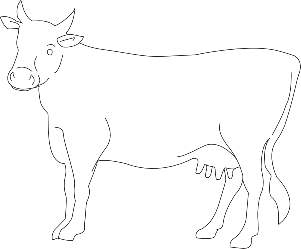 clip art cow outline - photo #12