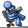 Person Reading A Book Clipart Image