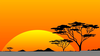 African Landscape Clipart Image