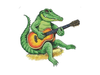 Mardi Gras Alligator Clipart Image